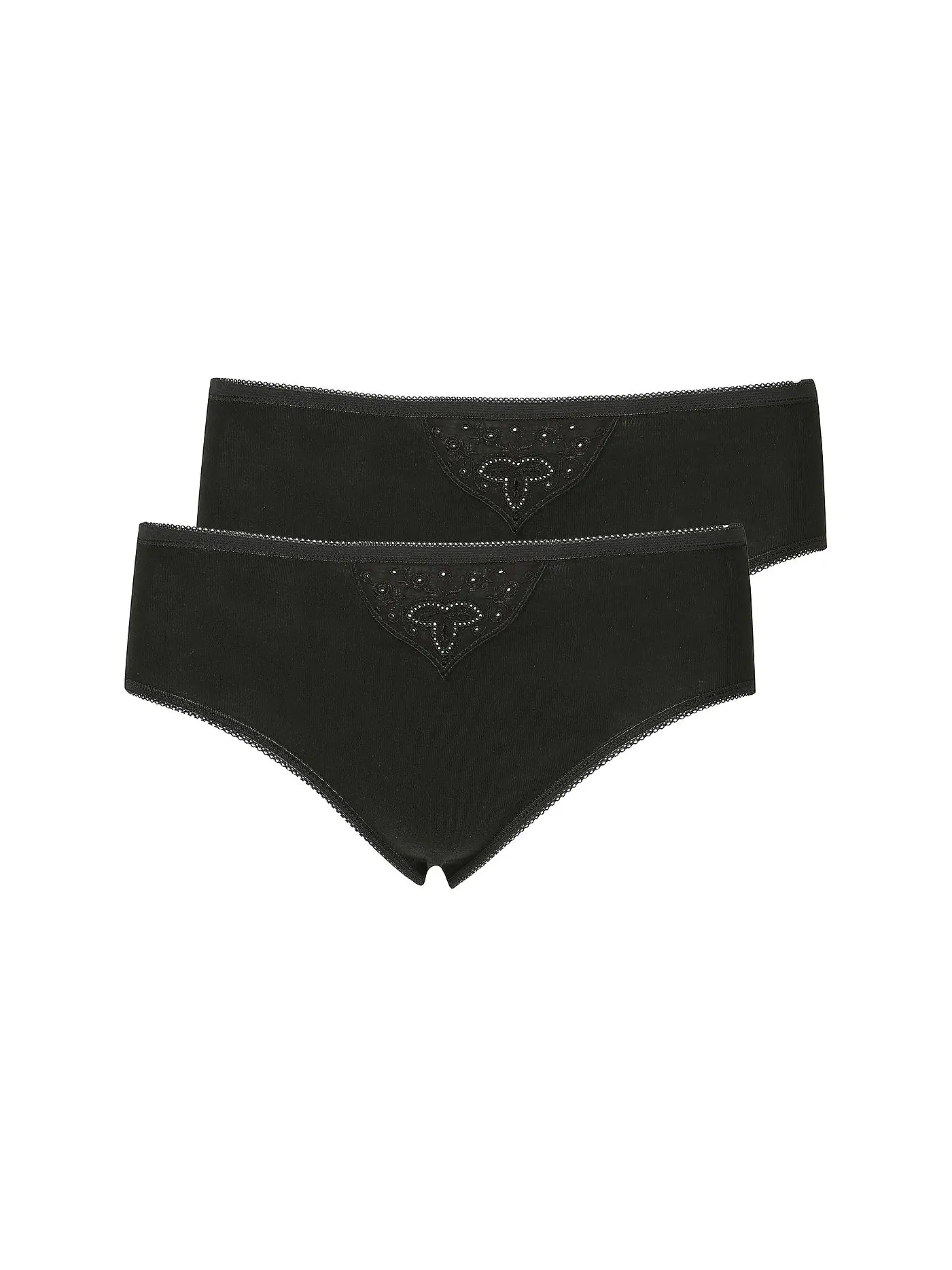SCHIESSER | Tai Slips "Cotton Essentials" 2-er Pkg. (Schwarz) | 